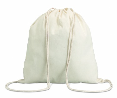 Logo trade promotional giveaways picture of: 100gr/m² cotton drawstring bag